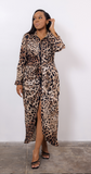 Lisa Leopard Button up Dress